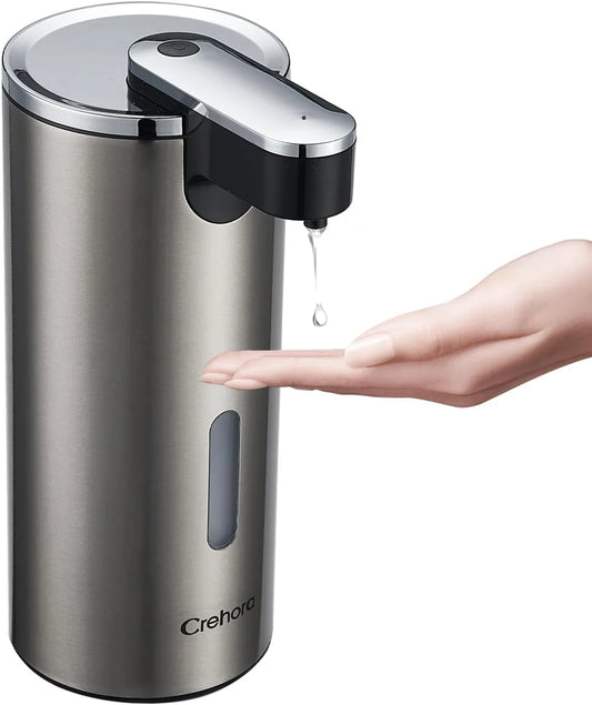 Automatic Soap Dispenser, Touchless Soap Dispenser, 3 Adjustable Volume Hand Free Soap Dispenser, Bathroom Soap Dispenser, Dish Soap Dispenser for Kitchen Bathroom, Liquid Soap Dispenser Black